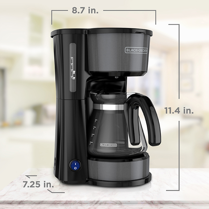 4 in 1 5 Cup Coffee Station Coffeemaker Black Stainless Steel